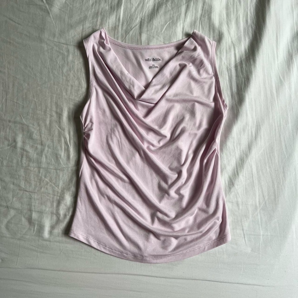 Pink Cowl Neck Top